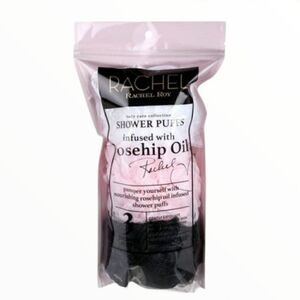 NIP RACHEL ROY ROSEHIP OIL INFUSED PARABEN FREE SHOWER PUFFS 3 PACK
